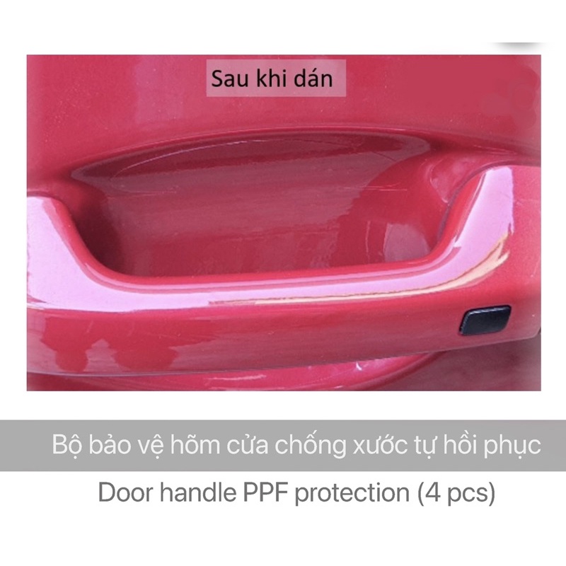 Dán hõm cửa ô tô . Bộ PPF TPU 4 miếng dán trong suốt tay nắm hõm cửa ô tô , Film ppf chống xước tay nắm cửa ô tô