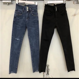 Quần jean cạp siêu cao 3 nút hàng taobao siêu đẹp