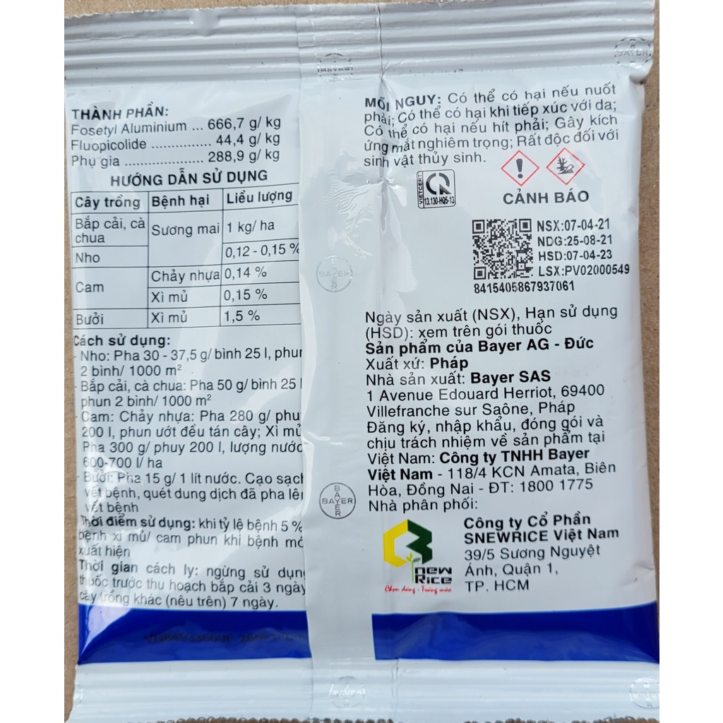 Thuốc Trừ Bệnh PROFILER 711.1 WG