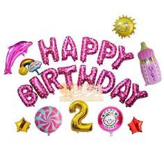 Bộ 13 bong bóng chữ HAPPY BIRTHDAY nhôm kiếng bạc nhiều màu | BigBuy360 - bigbuy360.vn