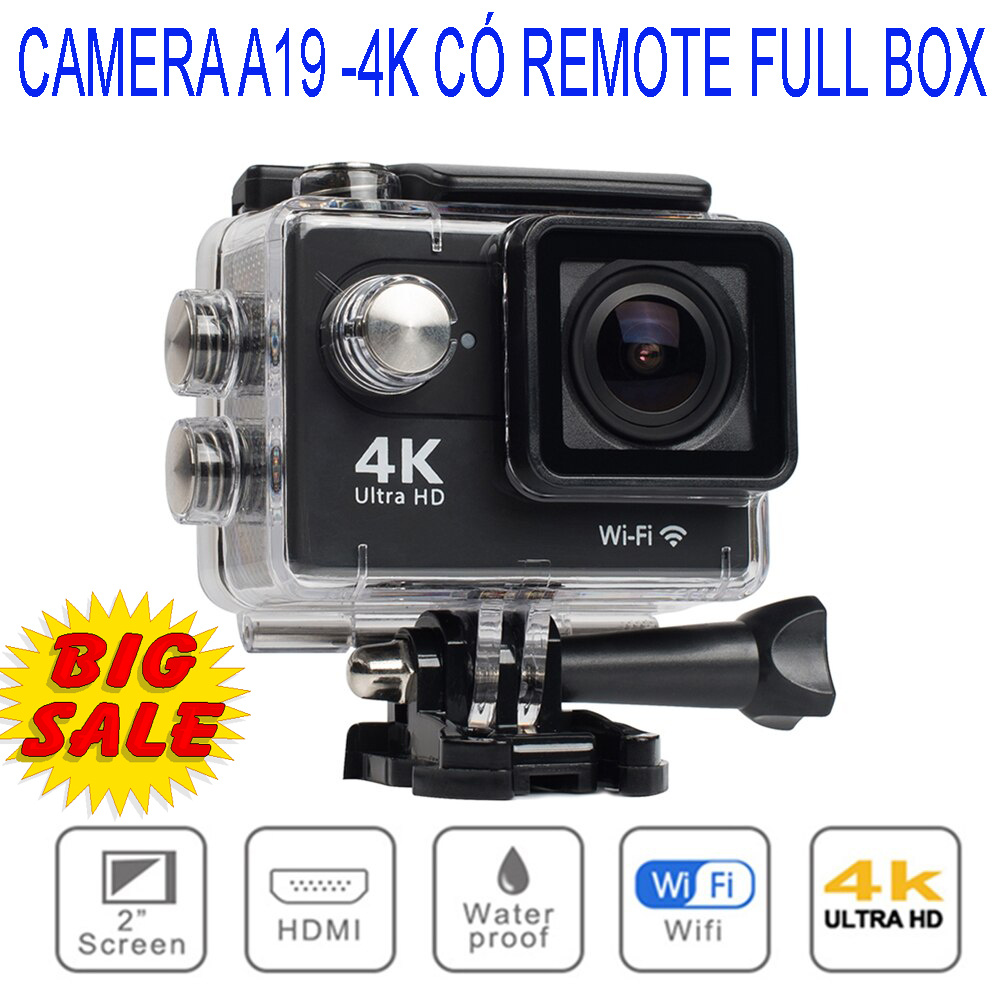 Camera Hành Trình 1080 Sports, Camera 4K Ultra HD hành trình xe máy CHỐNG NƯỚC, Chống Rung Lấy Nét Tự Động - NHẬP KHẨU
