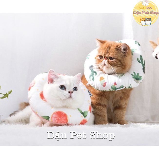 Vòng cổ chống liếm cho chó mèo bằng bông siêu êm ái - Loa chống liếm