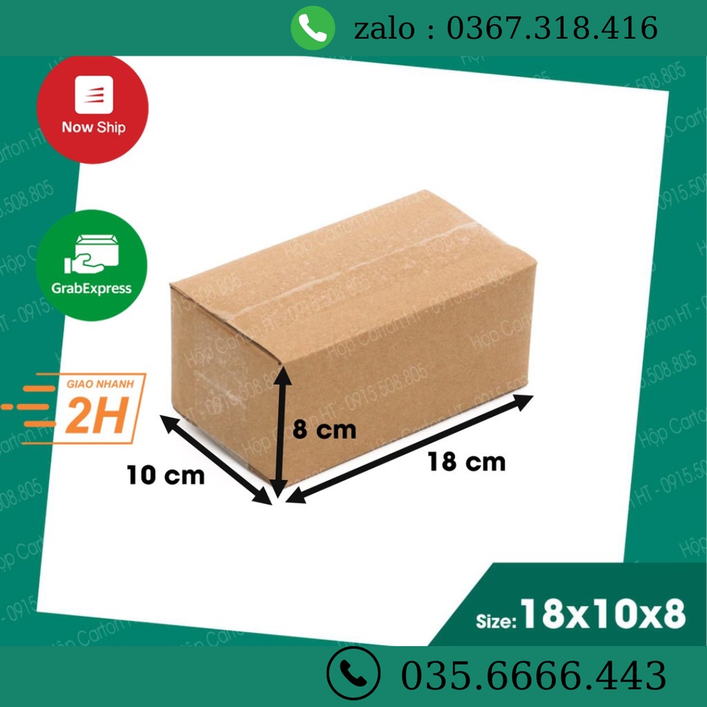 18x10x8 Hộp Carton đóng hàng