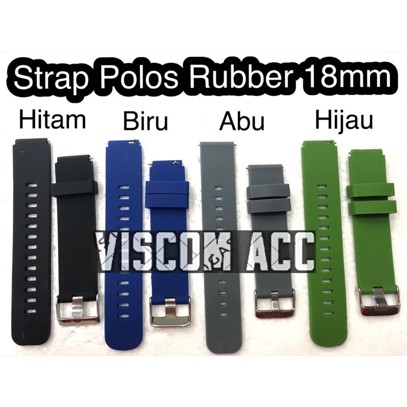 Dây Đeo Cao Su Trơn 18mm || Dây Đeo Đồng Hồ 18mm