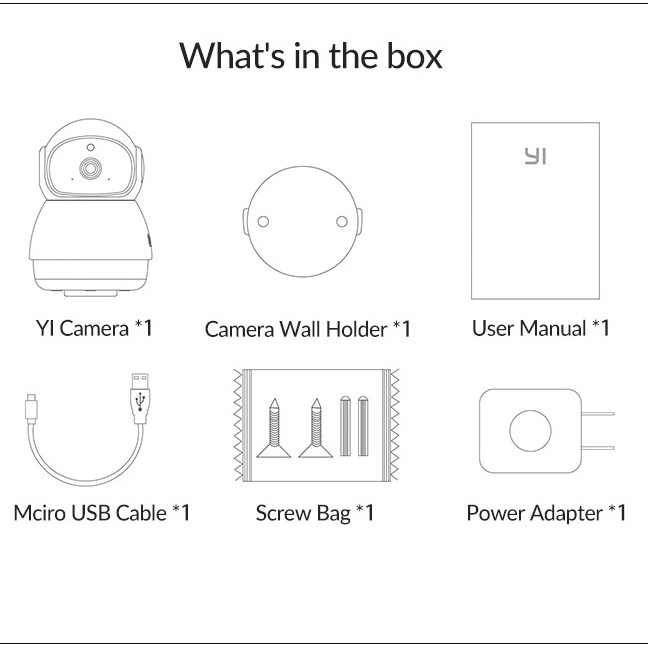 [ĐEN]YI Dome Camera  Đàm thoại hai chiều Camera Wifi AI Phát hiện con người Phát hiện Âm thanh bất thường  Báo động tại nhà