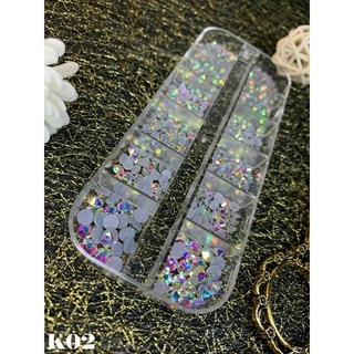 Đá khay mix sz viên mầu trắng mầu 7 mầu đá cao cấp