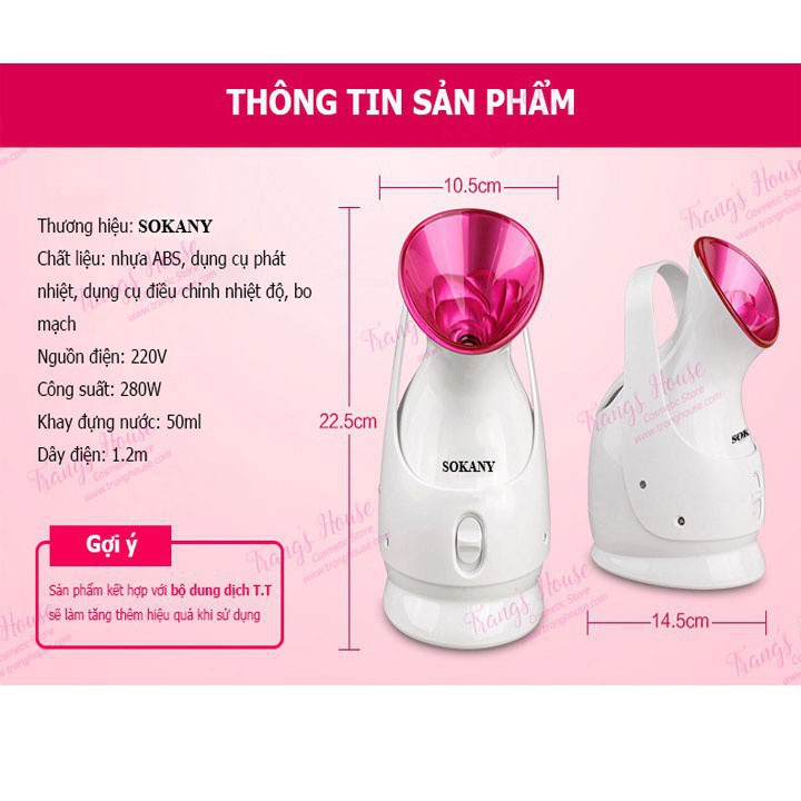 [XẢ KHO+FREE SHIP]  MÁY XÔNG MẶT DƯỠNG DA SOKANY [GIÁ BUÔN SỈ]