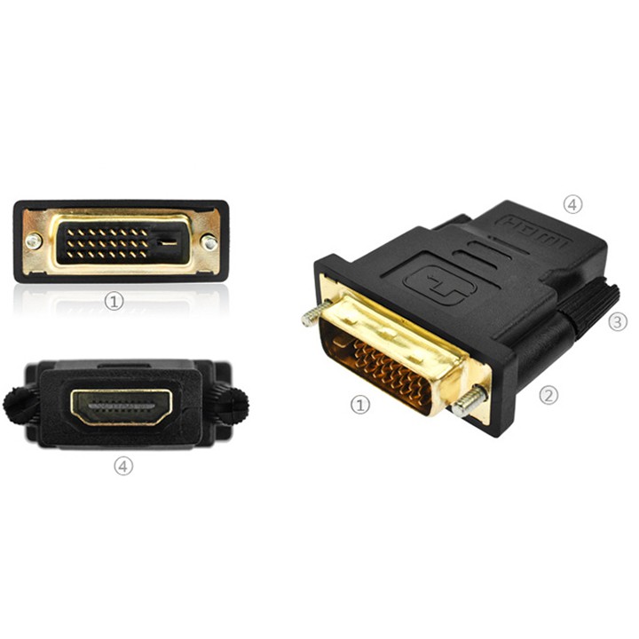 Cáp chuyển đổi đầu DVI sang HDMI dùng cho máy tính pc laptop máy chiếu youngcityshop 30.000