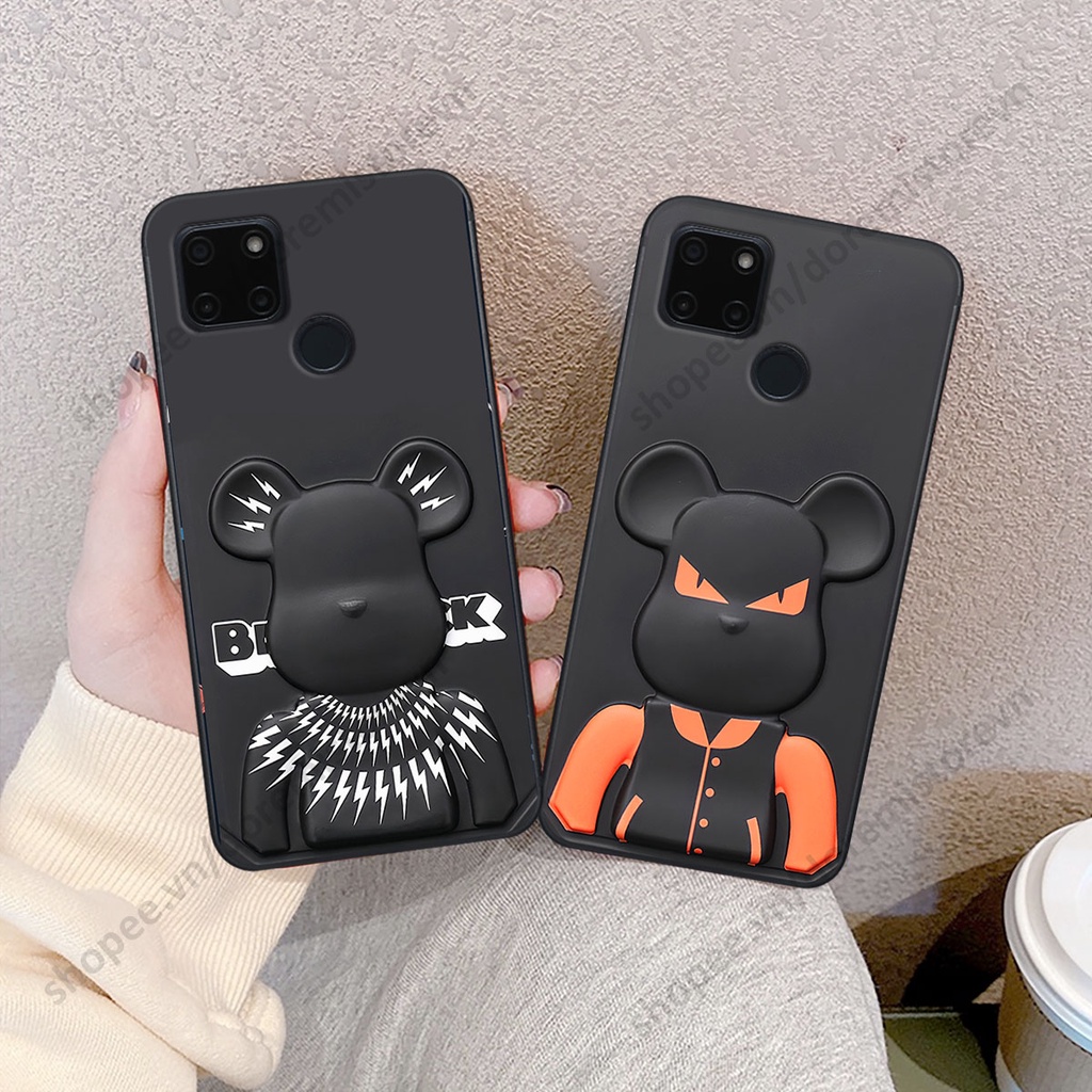 Ốp lưng Realme C20 / C21Y hình kaws, kith, bear brick nổi 3D phong cách độc đáo