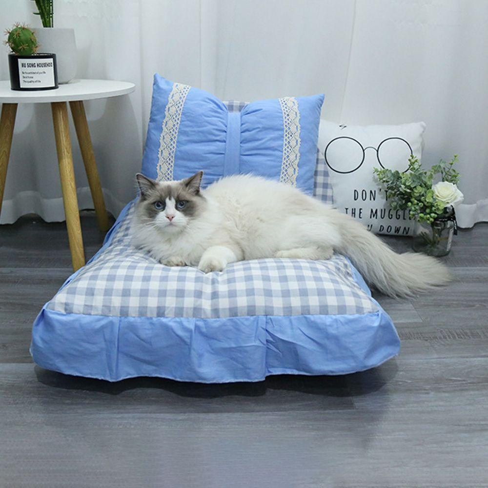 YIYU 1 Bộ Giường Ngủ Cho Thú Cưng Mềm Mại Có Thể Giặt Được Kèm Gối