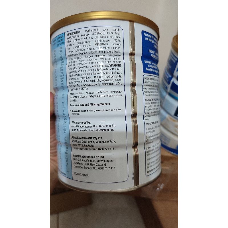 Date 2025 sữa ensure úc 850gram