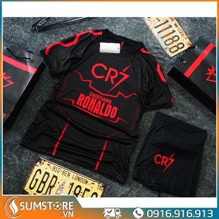 Bộ bóng đá CR7 sọc đỏ - Đồ đá banh Cực Chất 2019