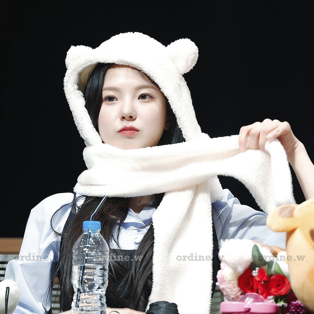 Mũ khăn tai gấu lông cừu BLACKPINK Jennie, KEP1ER Yujin siêu cute