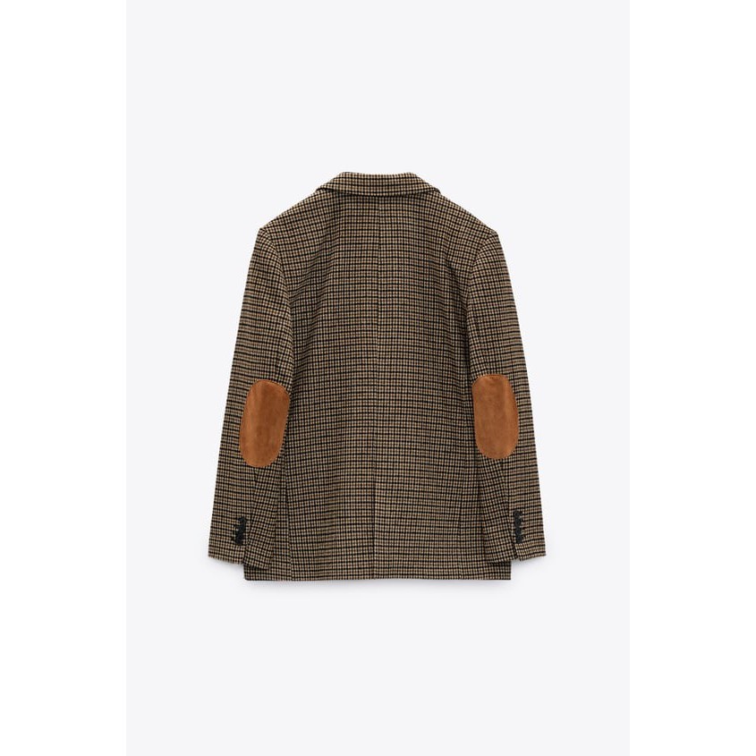 ÁO KHOÁC BLAZER NỮ KẺ CARO VẢI DẠ MÀU NÂU - 2761/268