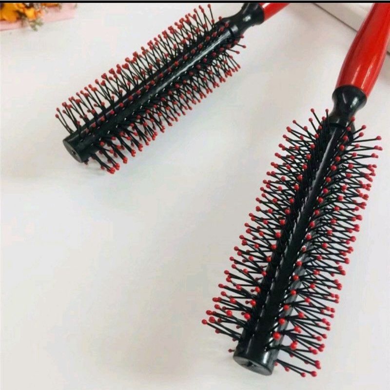 Lược gương, Lược gỗ tròn sấy tóc - Lược gỗ tròn sẵn  tạo kiểu phù hợp cho mọi lứa tuổi