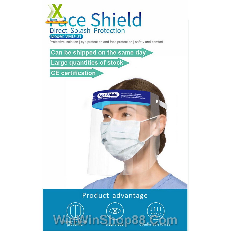Mặt nạ chống giọt bắn face shield mặt nạ bảo hộ kháng khuẩn phòng dịch kính bảo vệ mắt chống giọt bắn