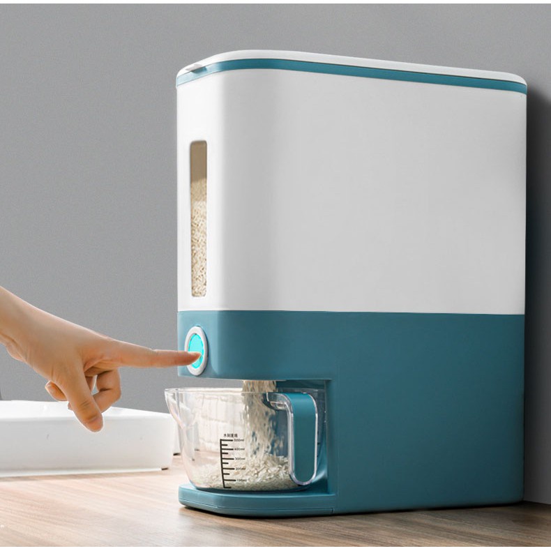 Thùng Đựng Gạo Cao Cấp 12kg Chống Ẩm Chống Mốc Chất Liệu Nhựa Abs An Toàn Cho Sức Khỏe Thùng Gạo Thông Minh Kotic_shop