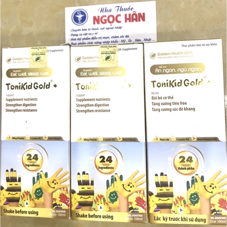 TONIKID GOLD HỖ TRỢ TĂNG CƯỜNG TIÊU HÓA , ĐỀ KHÁNG C 100Ml