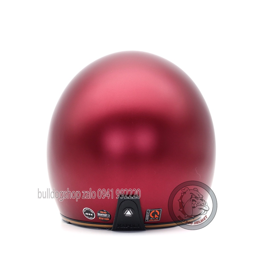 Mũ bảo hiểm 3/4 Napoli Sh Ruby - New (đỏ đô)