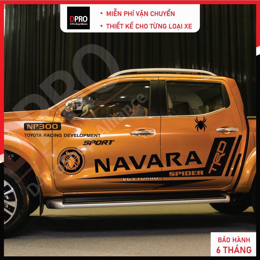 Tem xe NAVARA dán 2 bên sườn - tem xe ô tô giá rẻ hà nội- decal navara