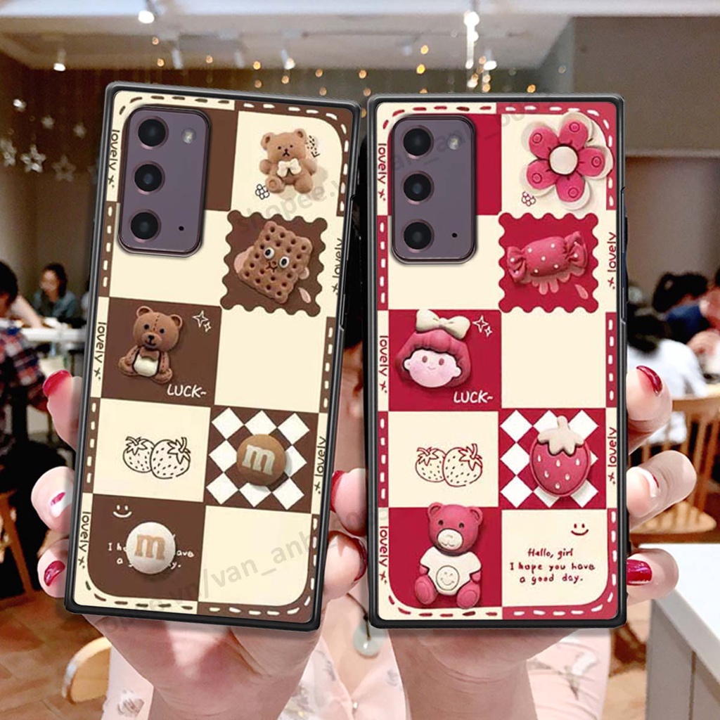 Ốp lưng Samsung Note 20 hình gấu, kẹo dễ thương cute