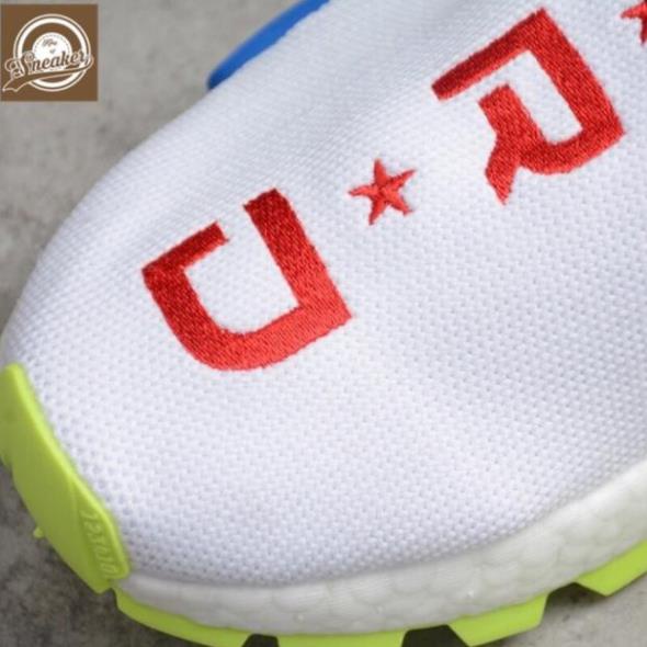 Giầy NMD HUMAN RACE SOLAR HU trắng đế xanh lá cây gót đỏ thời trang nam nữ ! Hàng Chuẩn Auth HOT &