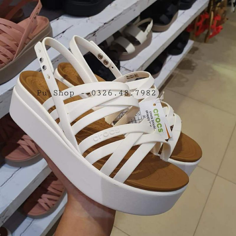 [Quảng Châu] Giày Sandal Nữ Đế Xuồng Siêu Êm Cross Strappy Brooklyn - Mẫu mới 2021