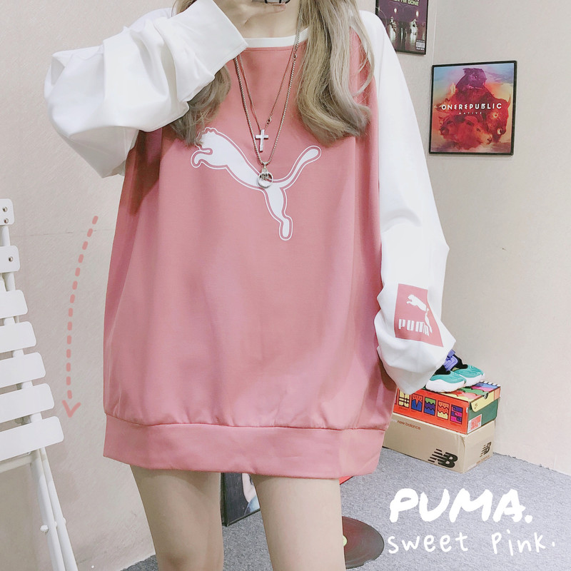 Áo Sweater Puma Tay Dài Cổ Tròn Thời Trang 2021 Cho Nam Nữ