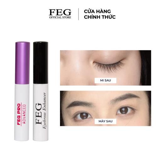 Combo dưỡng mi-mày dài dày cong FEG eyelash-eyebrow ehancer 3ml_3ml