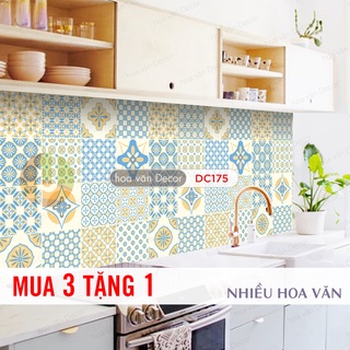 [ Mua 3 tặng 1 ] Decal gạch bông dán bếp chống dầu mỡ, không thấm nước - color Blue Sky