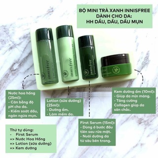 Bộ Kit Dưỡng Da Trà Xanh 4 Món Innisfree Green Tea Special Kit EX