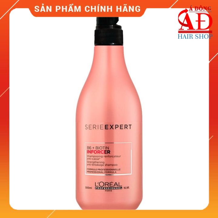 [Chính hãng] [Siêu rẻ] Dầu gội Biotin Inforcer Loreal phục hồi ngăn gãy rụng 500ml (SPAIN)