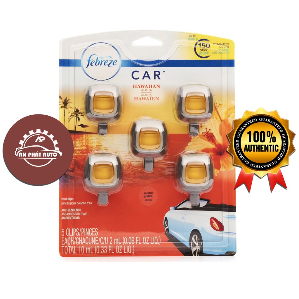 Nước Hoa Ô Tô Febreze Cao Cấp Kẹp Cửa Gió Điều Hòa Xe Hơi Febreze Car Vent Air Freshener [Hàng Cao Cấp]