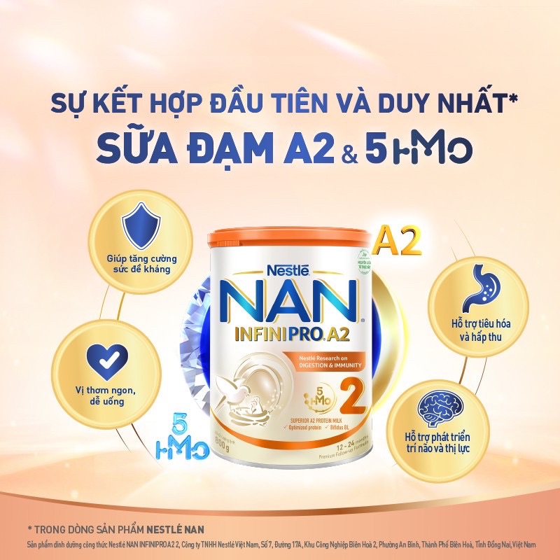 Sản phẩm dinh dưỡng công thức Nestlé NAN INFINIPRO A2 2 lon (800g)