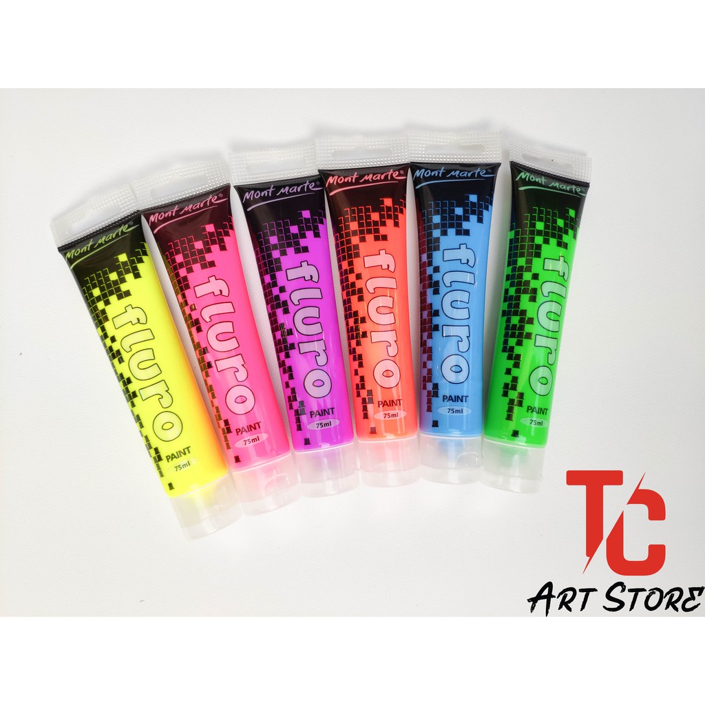 Màu Acrylic dạ quang cao câp Fluoro Mont Marte 50ml