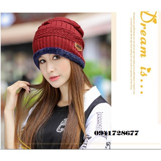 Mũ nón len nam nữ ấm áp thu đông Wool
