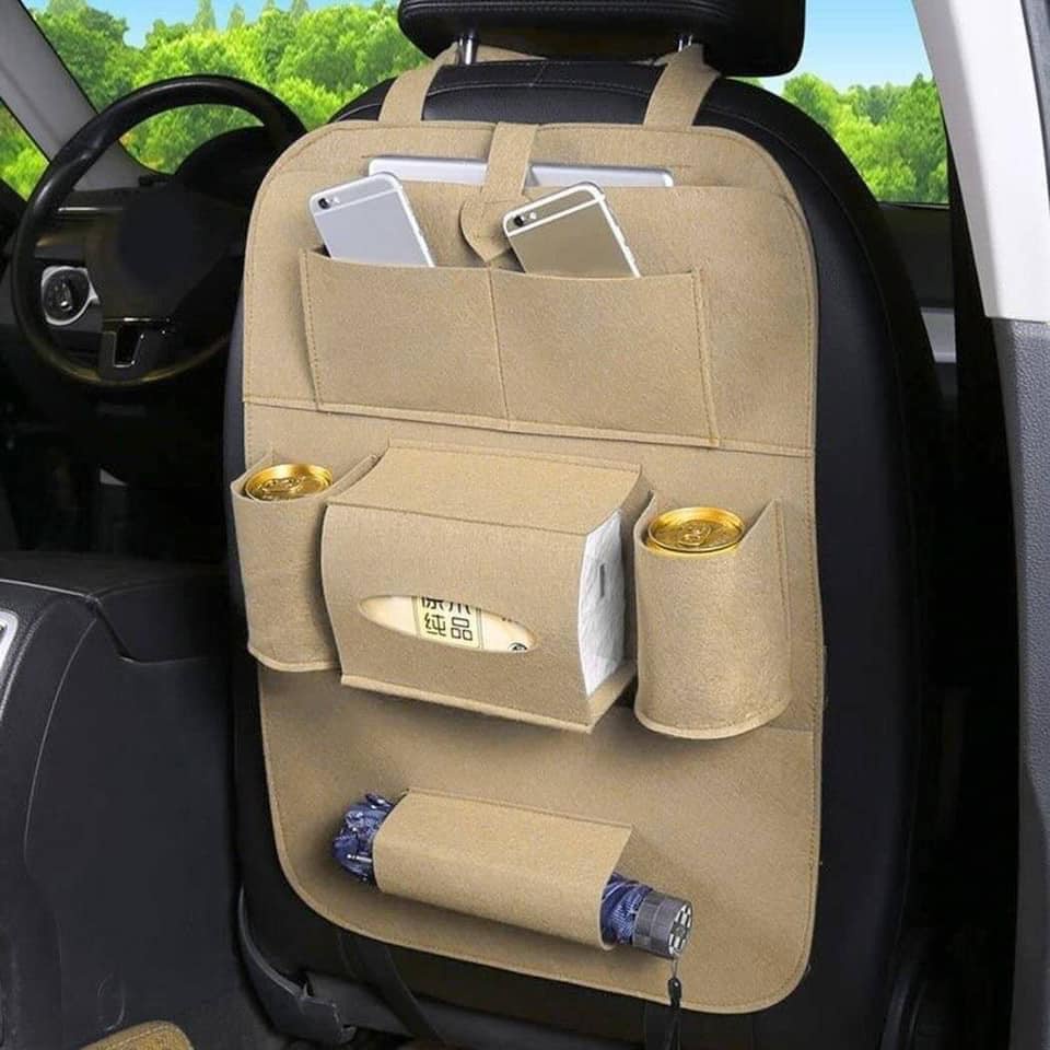 Túi da cao cấp để đồ sau ghế ô tô phù hợp mọi loại xe
