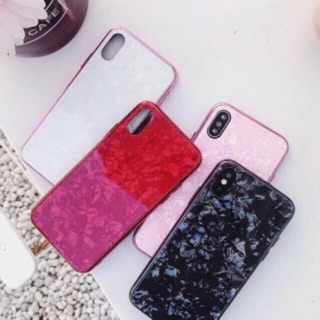 Ốp lưng kính vân đá cho IPhone X /XS viền dẻo lưng tráng gương siêu đẹp