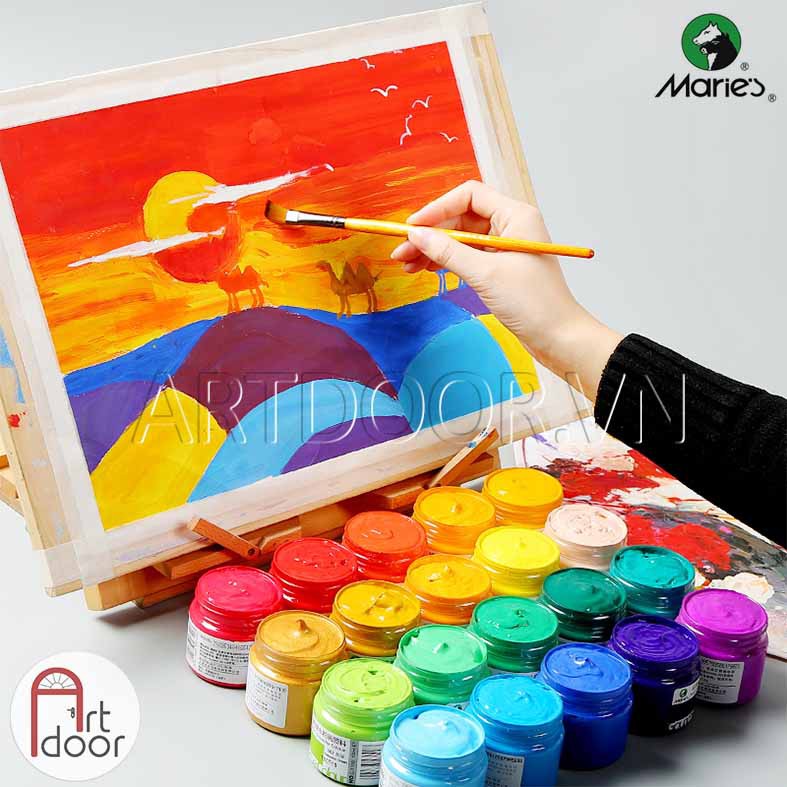 [ARTDOOR] Màu vẽ Gouache MARIES dạng Hũ lẻ (100ml)