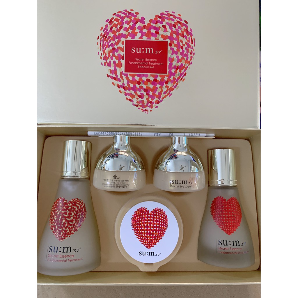 Set nước thần Su:m37 Secret Essence Fundamental Treatment Heart Edition Mới.