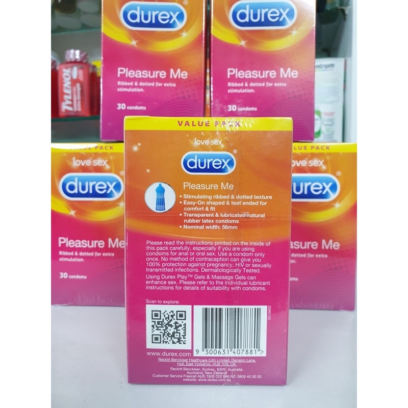 Bao Cao Su Durex Regular size 56mm hộp 30 bao