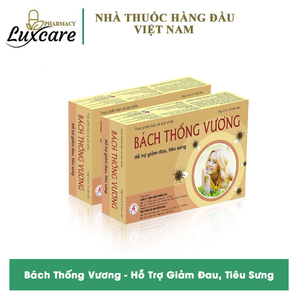 Bách Thống Vương - Hỗ Trợ Giảm Đau, Tiêu Sưng Hộp 30 Viên