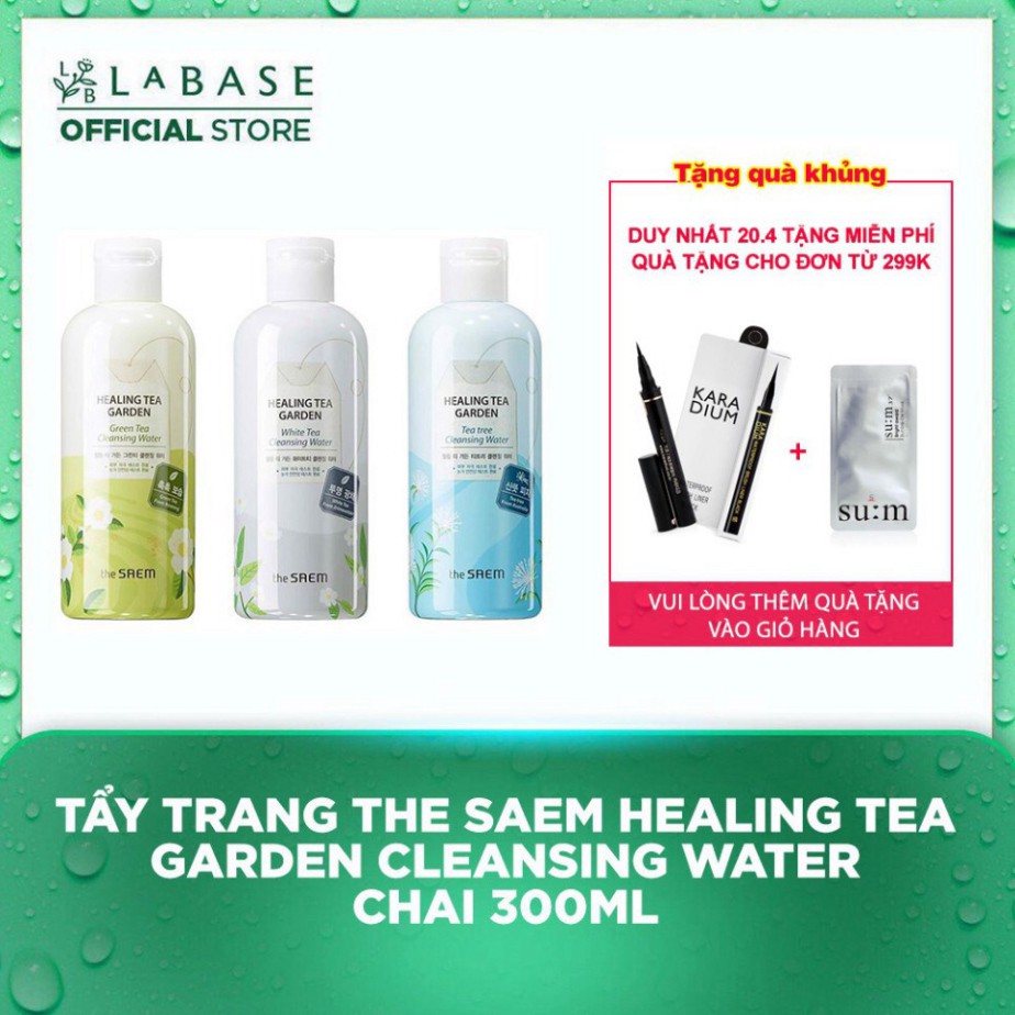 Tẩy trang The Saem Healing Tea Garden Cleansing Water Chai 300ml R37