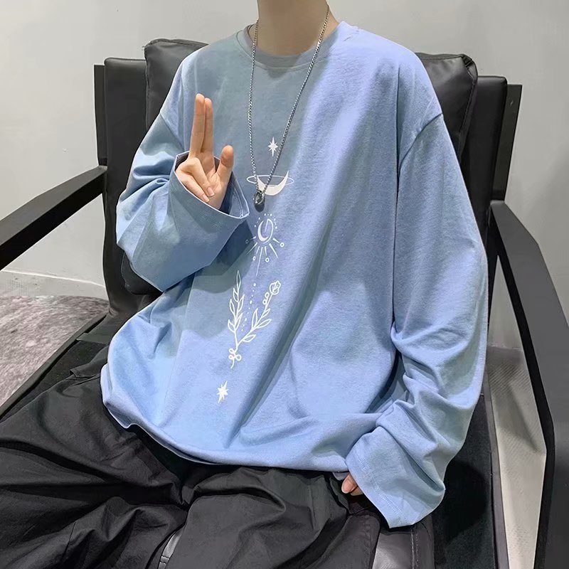 Áo thun dài tay dáng rộng thời trang cá tính cho nam size M-5XL