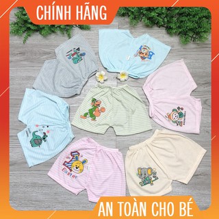 Quần chục đùi cotton kẻ cho bé trai/gái