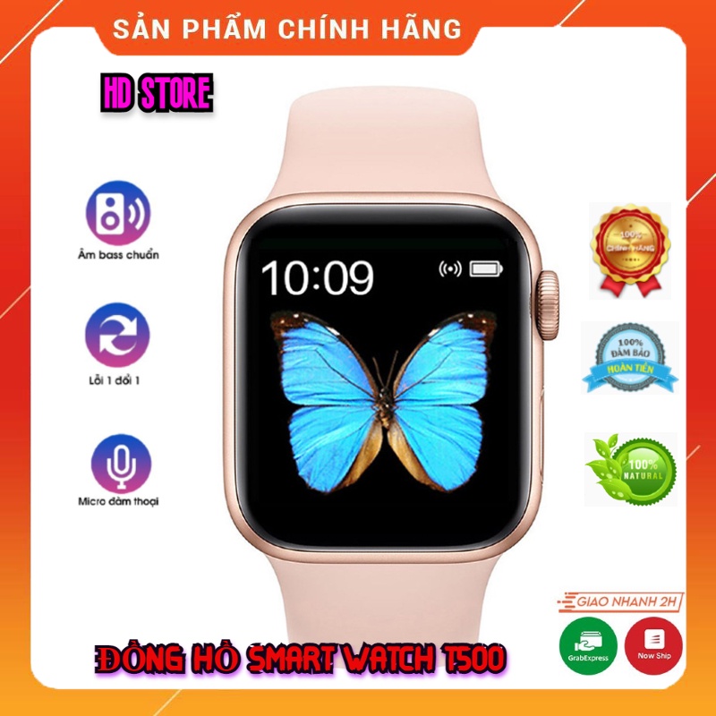 Đồng Hồ Thông Minh T500, Gọi Điện Nghe Nhạc Trực Tiếp, Thay Được Hình Nền Tùy Ý, Đồng Hồ Cảm Ứng Đa Chức Năng