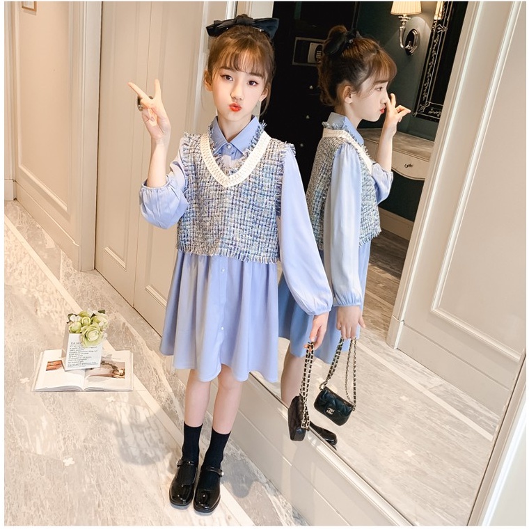 Váy đầm dài tay bé gái 10 tuổi (3-12 tuổi)☑️ Đầm Xòe Công Chúa Cho Bé mập☑️ Đầm thu đông form rộng cho bé mập