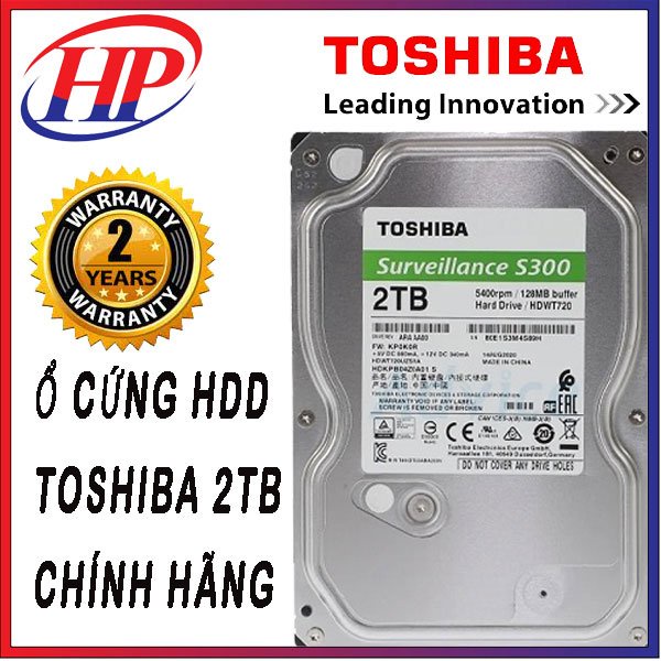 [ Ổ cứng Chính Hãng Toshiba 2TB dành cho thiêt bị lưu trữ chuyên dụng đầu thu hình camera độ bên hiệu suất cao