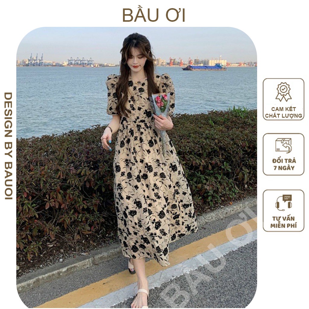 [MẪU HOT V96] ĐẦM BẦU BABYDOLL TAY PHỒNG DÁNG DÀI - VÁY BẦU CÔNG SỞ PHONG CÁCH RETRO SANG TRỌNG MẶC ĐI LÀM DỰ TIỆC ĐẸP