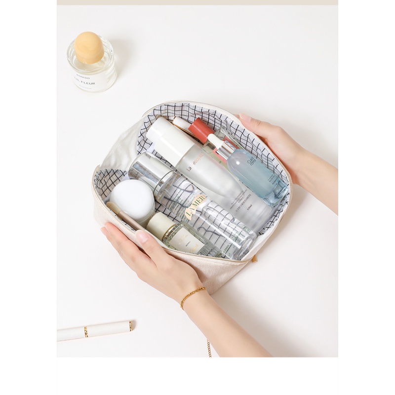 Túi Đựng Mỹ Phẩm Cỡ Lớn Hình Vỏ Sò / Hoa Xinh Xắn Tiện Dụng Mang Đi Du Lịch